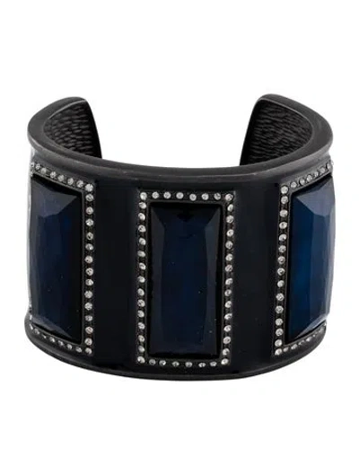 Pre-owned Valentino Garavani Crystal & Enamel Cuff Bracelet, 6" In Multicolor