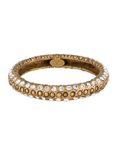 Pre-owned Valentino Garavani Crystal Bangle Bracelet, 7.75" In Multi