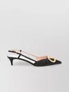 Valentino Crystal Buckle Pointed Toe Stiletto Pumps