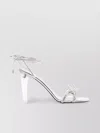 Valentino 100 Crystal Chain Sandals In Metallic