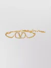 Valentino Garavani Chain Link Bracelets Embellished Accents In Gold