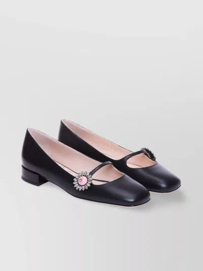 VALENTINO GARAVANI CRYSTAL EMBELLISHED BALLERINA SHOES