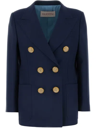 VALENTINO CRYSTAL-EMBELLISHED BLAZER