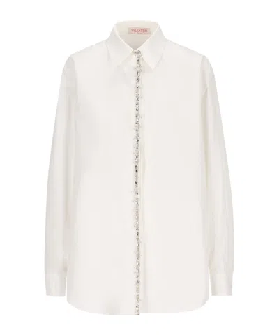 VALENTINO VALENTINO EMBELLISHED STRAIGHT HEM SHIRT