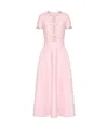 Valentino Midikleid Aus Crepe Couture Mit Stickerei Frau Comfit 50 In Pink