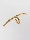 Valentino Crystal Embellished Twisted Gold Earrings