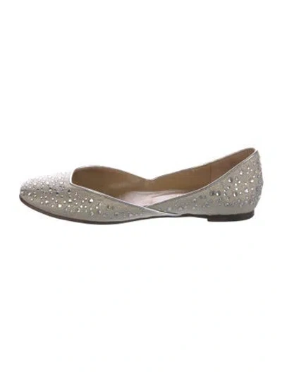 Pre-owned Valentino Garavani Crystal Embellishments D'orsay Flats