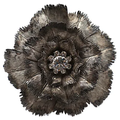 Pre-owned Valentino Garavani Valentino Crystal Flower Cuff Bracelet In Multi