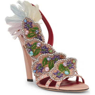 Valentino Garavani Valentino Crystal Leaves Sandal In Multi