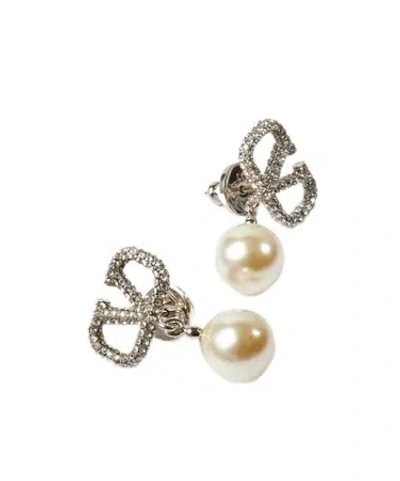 VALENTINO GARAVANI VALENTINO VLOGO SIGNATURE EMBELLISHED EARRINGS