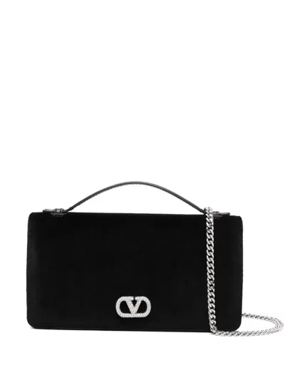 Valentino Garavani Crystal Mini Bag In Black