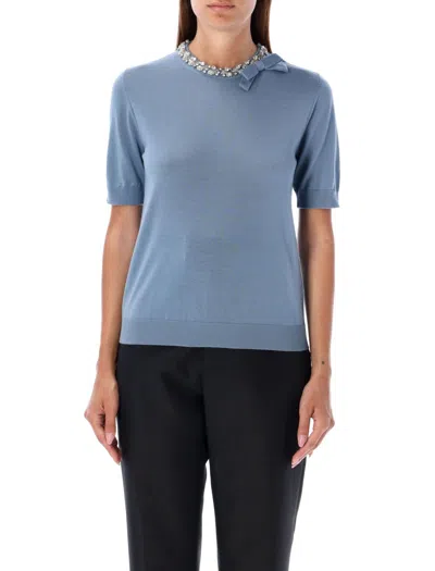 VALENTINO VALENTINO CRYSTAL ROUND NECK KNIT