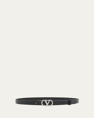 Valentino Garavani Vlogo Signature Belt In Neutral