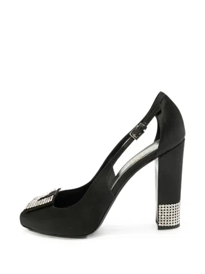 Pre-owned Valentino Garavani Crystal-embellished Heeled Pumps In Black