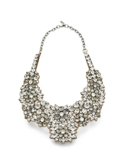 Pre-owned Valentino Garavani Crystal-embellished Necklace In Silver