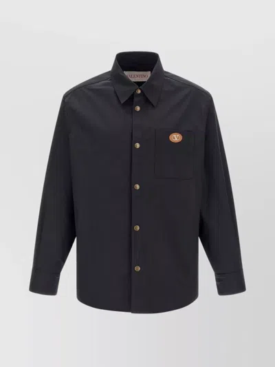 Valentino 'cuffed Button Detail Front Pocket Jacket'