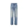 Valentino Cuffed-effect Straight Jeans In Blue