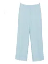 Valentino Cuffed-hem Tailored Trousers In Blue