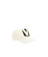 Valentino Ivory Cotton Baseball Cap In White