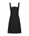 Valentino Open-back Wool And Silk-blend Crepe Mini Dress In Black
