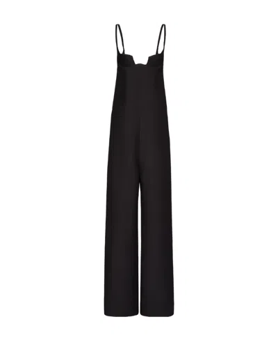 Valentino Cut-out Detail Jumpsuit In Black