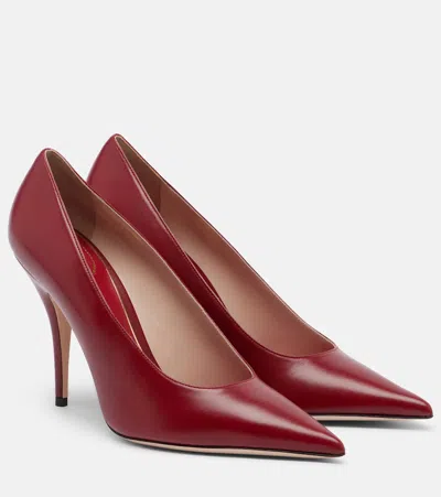 Valentino Garavani Cuttie Leather Pumps In Red