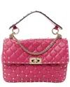 Valentino Cyclamen Nappa Leather Medium Rockstud Spike Shoulder Bag (authentic  Pre-loved) In Pink