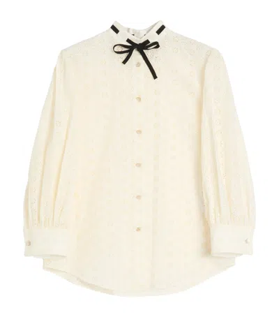 VALENTINO DAISY POLKA DOT BLOUSE