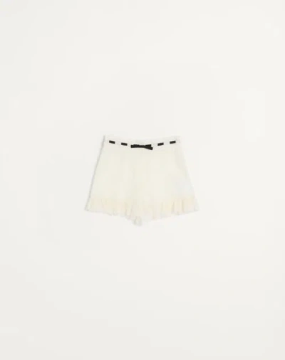 Valentino Daisy Sangallo Shorts Mit Tupfen Frau Elfenbein 44 In Ivory White