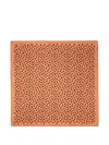 Valentino Garavani Dalmatian Polka Dot Silk Square Scarf In Orange