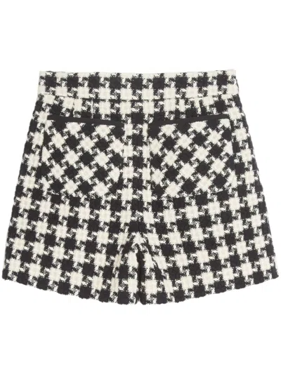 VALENTINO DAMIER LIGHT TWEED SHORTS