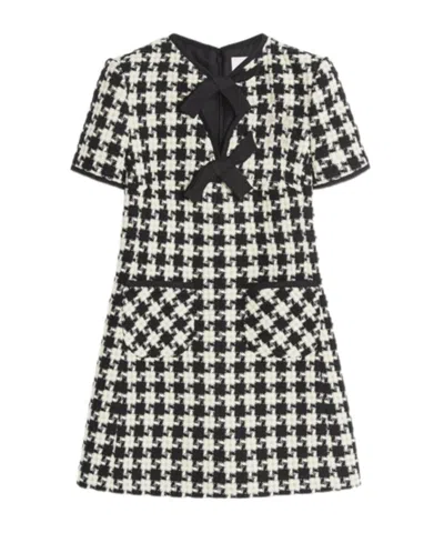 VALENTINO VALENTINO GEOMETRIC PATTERNED SHORT-SLEEVED DRESS
