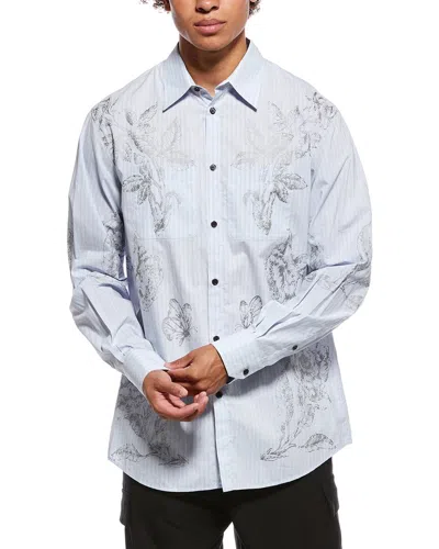 Valentino Dark Blooming Shirt In Blue