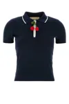 Valentino Polo Shirt Cotton Embroidered Detail In Black