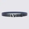 Valentino Garavani Vlogo Signature Belt In Shiny Calfskin 30 Mm In Black