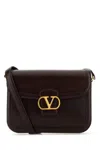 Valentino 9 To 5 Flap Leather Saddle Shoulder Bag In Brown