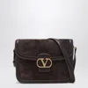 Valentino 9to5 Medium Suede Shoulder Bag In Brown