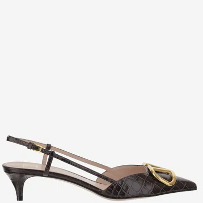 Valentino Garavani Animal-print Vlogo Pumps In Black