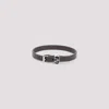 Valentino Ovalette Leather Bracelet In Black