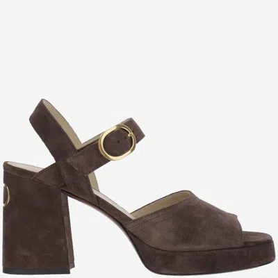 VALENTINO GARAVANI DARK BROWN SUEDE HEELS