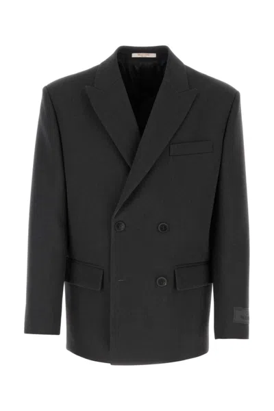 VALENTINO DARK GREY DOUBLE BREASTED BLAZER