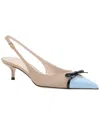 Valentino Garavani Bepointy Slingback Pumps In Kidskin 45mm Woman Rose Cannelle 35