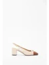 Valentino Leather Valet Du Roi Slingback Heels 60 In Nude