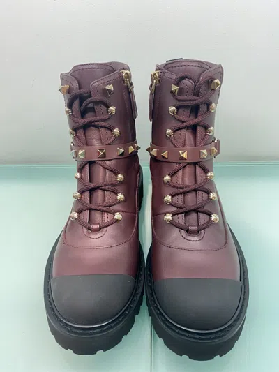 Valentino Garavani Decorate High Boots With Studs In Black