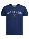 Valentino Garavani Vintage-effect Blue Cotton T-shirt In Blue