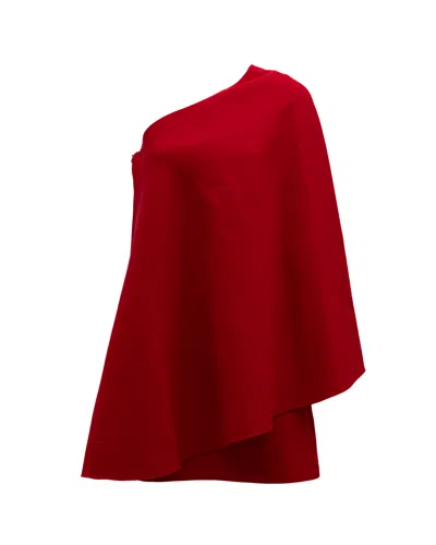 Valentino Deep Short Cocktail Women's Dress In Red