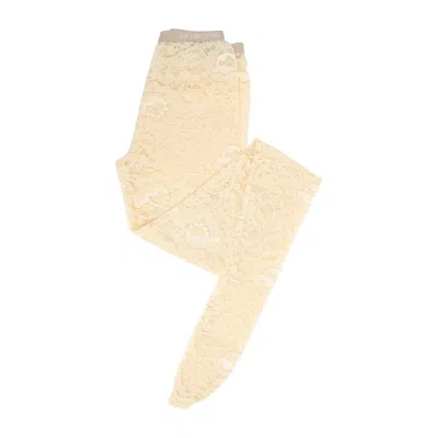 VALENTINO VALENTINO DELICATE LACE SOCKS WITH FLORAL PATTERNS