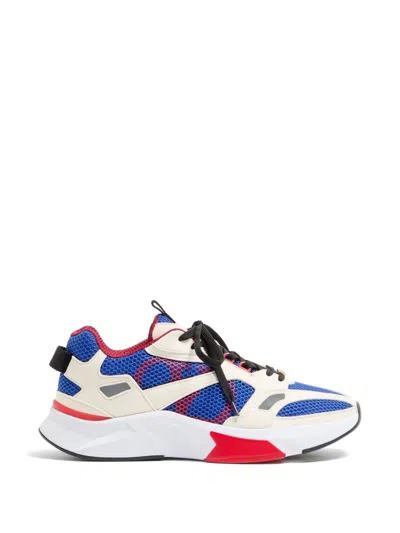 Valentino Garavani Demivee Sneakers In Mesh Fabric With Suede Inserts In Multi