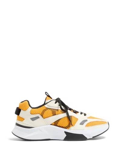 Valentino Garavani Demivee Sneakers In Mesh Fabric With Suede Inserts In Animal Print