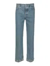 Valentino Denim 5 Tasche Con Boule O Dirty Jeans Blue In Blue